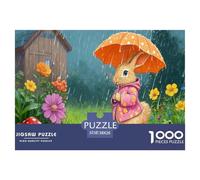 Puzzle Little Conejito in The Rain De 1000 Piezas Interesante Rompecabezas Hombres Y Mujeres De 1000 Piezas Juego Entretenimento 38x26cm/1000pcs