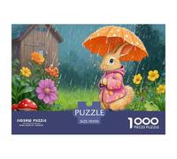 Puzzle Little Conejito in The Rain De 1000 Piezas Interesante Rompecabezas para Adultos De 1000 Piezas Juego Entretenimento 70x50cm/1000pcs