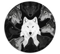 Puzzle Lobo 1000 Piezas para Adultos Juego EduGatoivo de cartón Puzzle Grupo de Cabezas de Lobo Decorativo Regalo 1000pcs (67.5x67.5cm)