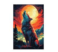 Puzzle Lobo Puzzle 1000 Piezas Luna Imposible, DIY Obra de Arte de Juego de Rompecabezas para Adultos, Rompecabezas de Impresión de Alta Definición Multicolor, Regalo Decoracion Hogar 75x50cm D-1059