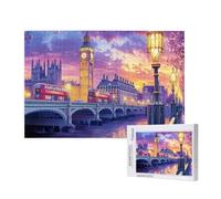 Puzzle Londres Puzzle 1000 Piezas,Ciudad Rompecabezas Desafiante,Juego Puzzles Adultos,Impresión de Alta Definición Colorido Puzzles Madera con Caja de Regalo,Home Decoration,Regalo Mujer,p92t