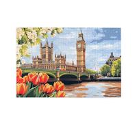 Puzzle Londres Puzzle 1500 Piezas El Gran Ben Imposible, DIY Obra de Arte de Juego de Rompecabezas para Adultos, Rompecabezas de Alta Definición Multicolor, Regalo Decoracion Hogar 87x57cm E-1270
