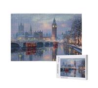 Puzzle Londres Puzzle 1500 Piezas,Invierno Rompecabezas Desafiante,Juego Puzzles Adultos,Impresión de Alta Definición Colorido Puzzles Madera con Caja de Regalo,Home Decoration,Regalo Mujer,p641t