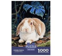 Puzzle Lop Conejo 1000 Piezas para Adultos Y Niños Juego Difícil Rompecabezas Conejo Belier Selva Decorativo Regalo 70x50cm/1000pcs
