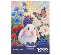 Puzzle Lop Conejo 1000 Piezas para Adultos Y Niños Juego EduGatoivo Puzzle Conejo Belier Fruta Decorativo Regalo Original 38x26cm/1000pcs