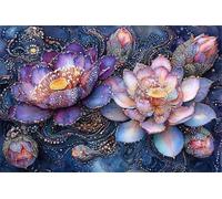 Puzzle Loto Puzzle 80 Piezas Flor Rompecabezas Adultos Pieza de Madera Juguete Desafiante, Entretenimiento en Familia Rompecabezas, Gigante Imposible Jigsaw para Decoración del Hogar Regalo E-4