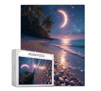 Puzzle Luna Puzzle 5000 Piezas Playa Rompecabezas Adultos Pieza de Madera Juegos, Entretenimiento En Familia Rompecabezas Jigsaw para a Partir de 14 Años, Juego De Decoración del Hogar Regalos S-976