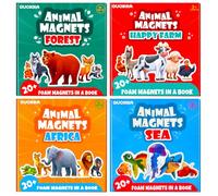 Puzzle Magnetico 3 4 Años - Libro Magnético de Juegos Niños 3 Años | 80+ Piezas Granja África Bosque y Mar Libro de Animales Magneticos - Entretenimiento Niños Viaje Coche - Regalo Niño 3-5 Años