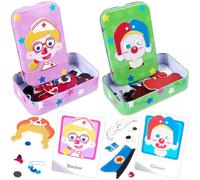 Puzzle magnético Juego de Caja de Lata, Actividades de Viaje para niños Juguetes Educativos, con 29 Puzzles magnéticos, Que Fomentan la Imaginación, Juguete Magnético a Partir de 3 Años