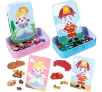 Puzzle magnético juego magnético, juegos magnéticos para viajes con 26 o 23 rompecabezas magnéticos, regalo magnético educativo, juego de viaje a partir de 3 años para viajes