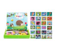 Puzzle magnético | Juguetes educativos y educativos | Cajas de magnéticas portátiles | para niñas en Edad Preescolar, Coche, avión, Clases de casa, Sala de Juegos, cumpleaños, Vacaciones