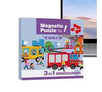 Puzzle magnético - Papel 18 x 18 x 2 cm | Juguete Educativo magnético | Juego Educativo para el Desarrollo de la coordinación -Mano y Habilidades motoras Finas para Viajes, Clases en