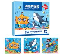 Puzzle magnético para niños, juguete para niños pequeños, libro de rompecabezas con actividades de aprendizaje, juegos de viaje para coche, cumpleaños, guardería, desarrollo preescolar, para niñas