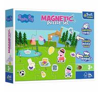 Trefl Magnéticos con Imanes de Colores, Tarjetas de Inspiración de Escenas con Personajes de Peppa Pig, para Niños a Partir de 3 Años puzzle set, juegos, 270 x 200 mm (93164)