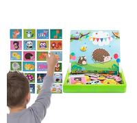Puzzle magnético - Tablero de Juego de Ambos Lados, de Granja | Juguete Educativo de Dibujos Animados magnéticos para niños pequeños, niñas, niños, Preescolar, Sala de Juegos, Coche