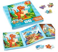 Puzzle MagnéTicos De Dinosaurio para NiñOs,Rompecabezas para Viajar De 36 Piezas para NiñOs De 3 A 8 AñOs,Puzzle para Niño para Mejorar La Inteligencia,Actividades con En AvióN,CumpleañOs