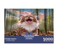 Puzzle Maine Coon 1000 Piezas - para Adultos Puzzles De Bambú Bosque, Desafío Mental Y Juego Complejo, Arte Decorativo, 38x26cm/1000pcs