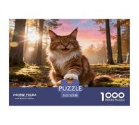 Puzzle Maine Coon 1000 Piezas - para Adultos Puzzles De Bosque, Desafío Mental Y Juego Complejo, Arte Decorativo, Regalo Ideal 52x38cm/1000pcs