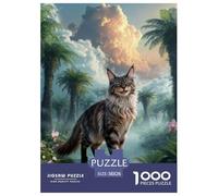 Puzzle Maine Coon 1000 Piezas - para Adultos Puzzles De Helechos, Anti Estrés, Relajarse Arte Decorativo, 38x26cm/1000pcs