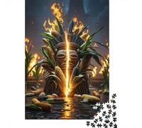 Puzzle Maíz 1000 Piezas para Adultos Juego Relajante De Madera Rompecabezas Ídolo de Maíz Llamas Decorativo Regalo Original 1000pcs (75x50cm)
