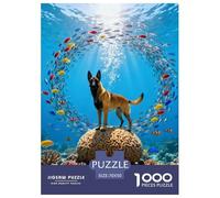 Puzzle Malinois Belga 1000 Piezas - para Adultos Puzzles De Banco de Peces, Desafío Mental Y Juego Complejo, Arte Decorativo, Regalo Original 70x50cm/1000pcs