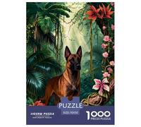 Puzzle Malinois Belga 1000 Piezas - para Adultos Y Niños Puzzle De Flores de la Jungla, Juego Familiar, Arte Decorativo, Regalo Ideal 70x50cm/1000pcs