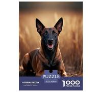 Puzzle Malinois Belga 1000 Piezas - para Adultos Y Niños Rompecabezas De Prado, Desafío Mental Y Juego Complejo, Arte Decorativo, Regalo Ideal 70x50cm/1000pcs