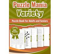 Puzzle Mania Variety Puzzle Book For Adult and Seniors