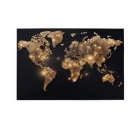Puzzle Mapa del Mundo Puzzle 5000 Piezas Oro Imposible, Obra de Arte de Juego de Rompecabezas para Adultos, Rompecabezas de Impresión de Alta Definición Multicolor, Decoracion Hogar 105x156cm D-221