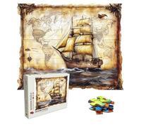 Puzzle Mapa Puzzle 1500 Piezas, Rompecabezas Adultos, Retro Puzzles de Madera, Gigante Imposible Jigsaw para Toda La Familia 87xx57 cm, Actividad Creativa Adultos, Puzzles Clásico, Multicolor 8p-63