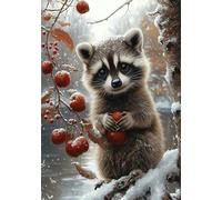 Puzzle Mapache Puzzle 4000 Piezas Lindo Rompecabezas Adultos Pieza de Madera Juguete Desafiante, Entretenimiento en Familia Rompecabezas, Imposible Jigsaw para Decoración del Hogar Regalo U-1067