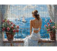 Puzzle mar Belleza Diseño de Patrones | con Exquisita Caja de Embalaje | Puzzle 1500 Piezas | Piezas Encajan Perfectamente | Letras la Parte Posterior | Rompecabezas Adultos Toda La Familia s7h-496