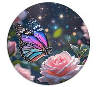 Puzzle Mariposa 1000 Piezas para Adultos Juego EduGatoivo de cartón Puzzle Mariposa Colorida Pink Rosa Decorativo Regalo Ideal 1000pcs (67.5x67.5cm)