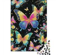 Puzzle Mariposa 1000 Piezas para Adultos Juego EduGatoivo De Madera Puzzles Mariposa Colorida Plantas Decorativo Regalo Ideal 1000pcs (75x50cm)