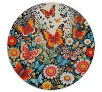 Puzzle Mariposa 1000 Piezas para Adultos Juego Relajante de cartón Puzzle Campo de Flores Plantas Mariposa Decorativo Regalo Original 1000pcs (67.5x67.5cm)