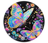 Puzzle Mariposa 1000 Piezas para Adultos Juego Relajante de cartón Puzzles Mariposa Colorida Flores Decorativo Regalo Ideal 1000pcs (67.5x67.5cm)