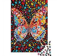 Puzzle Mariposa 1000 Piezas para Adultos Juego Relajante De Madera Puzzles Mariposa Colorida Hombrechas de Color Decorativo Regalo para Hombre 1000pcs (75x50cm)