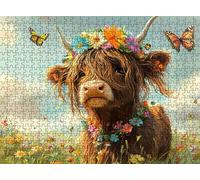 Puzzle Mariposa Buey Diseño de Patrones | con Exquisita Caja de Embalaje | Puzzle 1500 Piezas | Piezas Encajan Perfectamente | Letras la Parte Posterior | Rompecabezas Adultos Toda Familia s7h-522