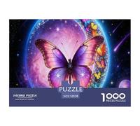 Puzzle Mariposa Gigante Rosa púrpura De 1000 Piezas Interesante Rompecabezas Adultos De 1000 Piezas Decoracion Regalo 52x38cm/1000pcs
