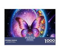 Puzzle Mariposa Gigante Rosa púrpura De 1000 Piezas Interesante Rompecabezas Hombres Y Mujeres De 1000 Piezas Pintura Regalo 38x26cm/1000pcs