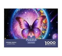 Puzzle Mariposa Gigante Rosa púrpura De 1000 Piezas Interesante Rompecabezas Hombres Y Mujeres De 1000 Piezas Obra De Arte Entretenimento 70x50cm/1000pcs
