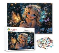 Puzzle Mariposa Puzzle 1000 Piezas Hada, Rompecabezas Imposible Desafiante, Adultos Madera Jigsaw, Juegos de Rompecabezas para Toda la Familia con Reducción de Presión, Regalos para Mujeres X-9
