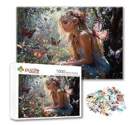 Puzzle Mariposa Puzzle 1500 Piezas Hada, Rompecabezas Imposible Desafiante, Adultos Madera Jigsaw, Juegos de Rompecabezas para Toda la Familia con Reducción de Presión, Regalos para Mujeres L-5