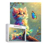 Puzzle Mariposa Puzzle 3000 Piezas Gato Rompecabezas Adultos Pieza de Madera Juegos, Entretenimiento En Familia Rompecabezas Jigsaw para a Partir de 14 Años, Decoración del Hogar Regalos S-664