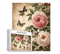 Puzzle Mariposa Puzzle 5000 Piezas Flor Rompecabezas Adultos Pieza de Madera Juegos, Entretenimiento En Familia Rompecabezas Jigsaw para a Partir de 14 Años, Decoración del Hogar Regalos S-660