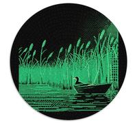 Puzzle Marjal de cañas 1000 Piezas para Adultos Juego EduGatoivo de cartón Puzzles Barco de Pesca Marisma de Cañas Decorativo Regalo Original 1000pcs (67.5x67.5cm)