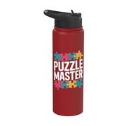 Puzzle Master - Piezas de rompecabezas coloridas Stainless Steel Insulated Water Bottle