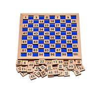 Puzzle matemático de Natureich Montessori Juguete de madera para aprender a contar, con campos numéricos y números, colorido/natural