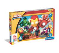 Puzzle Maxi Iron Man y Su Superequipo Marvel 104pzs