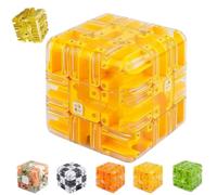 Puzzle Maze Cube,Large Labyrinth 3D Puzzles Maze Cube, Engaging Brain Teaser Toy,High Difficulty Puzzle,Spatial Awareness Brain Training, Educational Game Gift (Yellow)